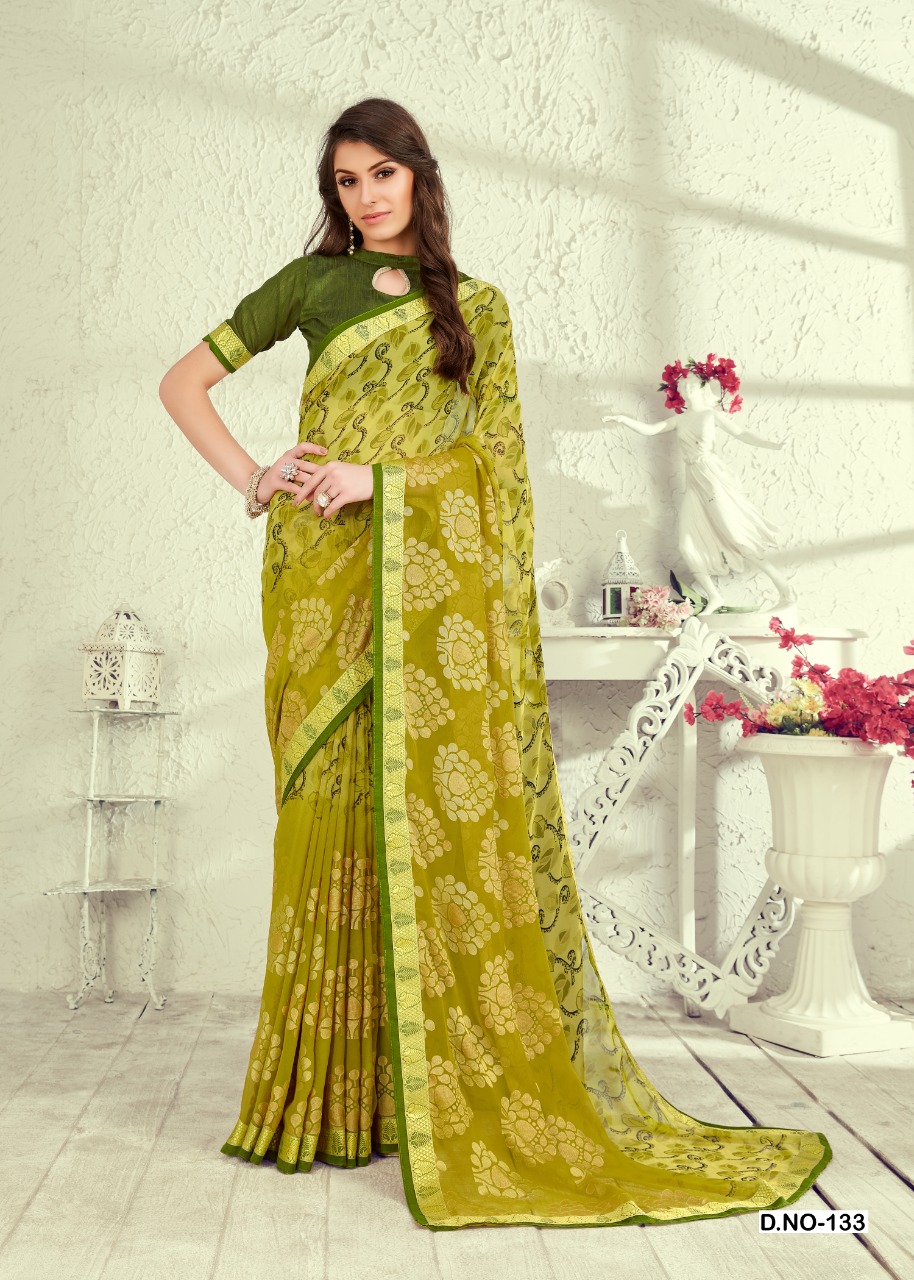 Kianaa Present Rangrasiya Zilmil Brasso With Border Saree Online Shopping