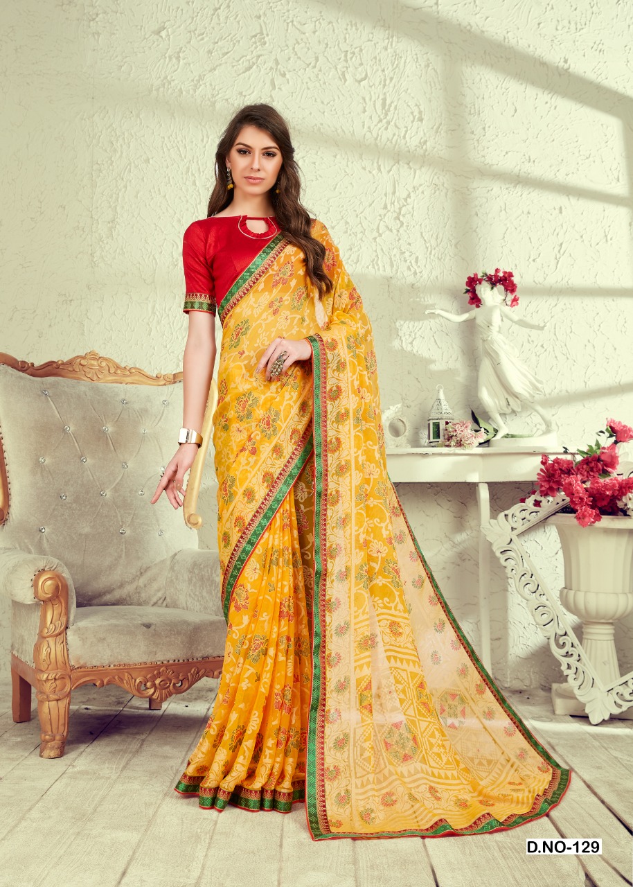 Kianaa Present Rangrasiya Zilmil Brasso With Border Saree Online Shopping