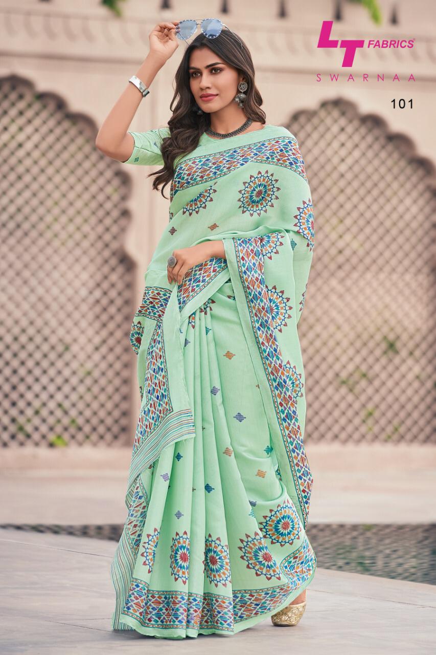 L T Fashion Swarnaa Explore Latest Tusser Silk Sarees Collection