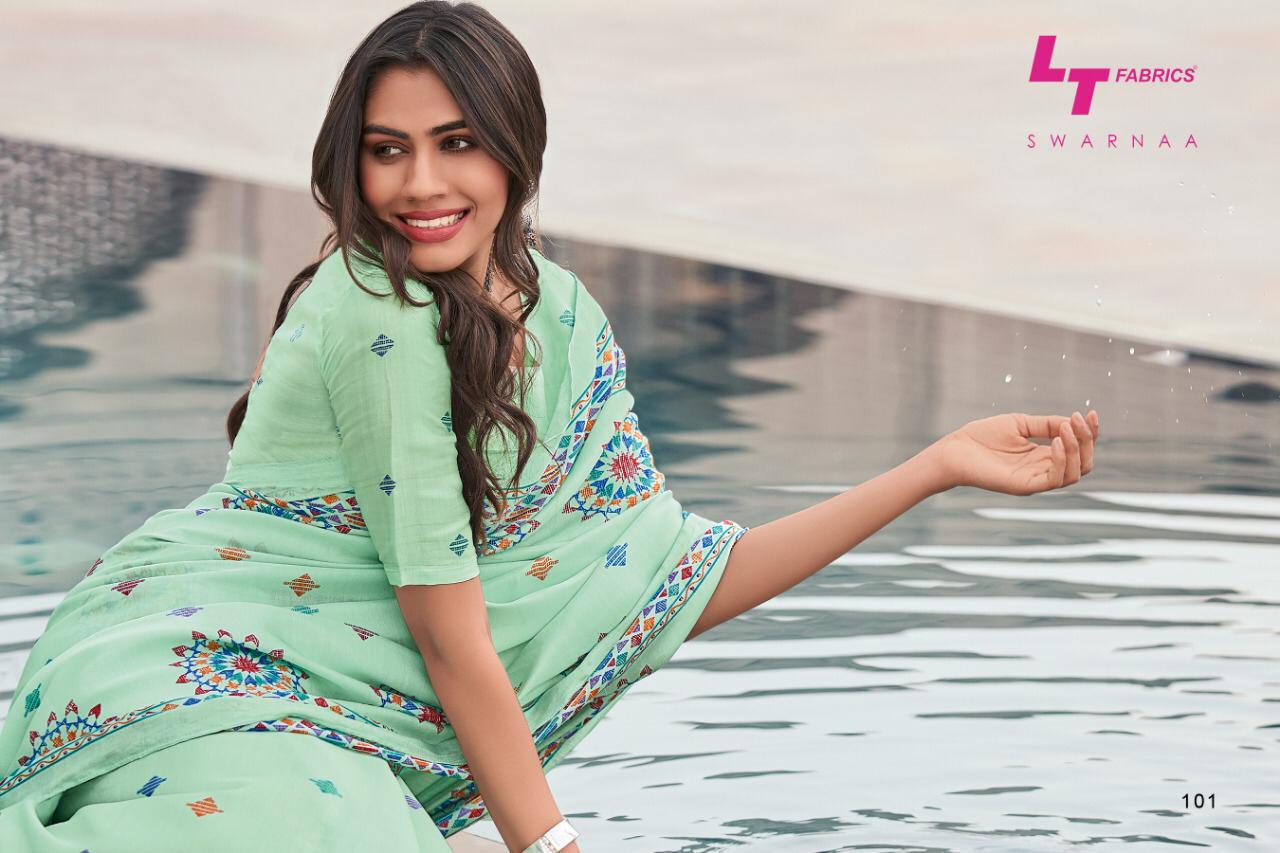 L T Fashion Swarnaa Explore Latest Tusser Silk Sarees Collection