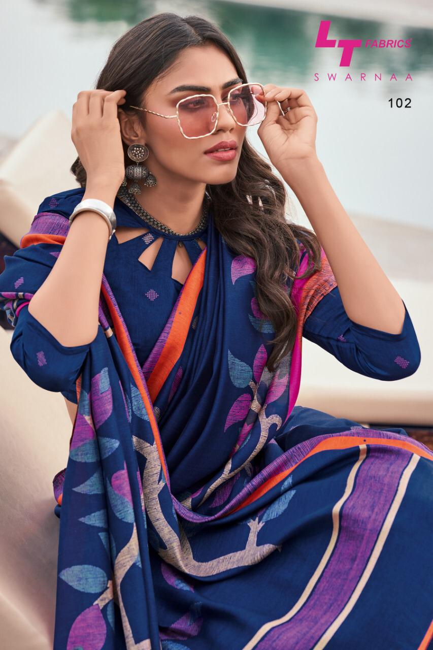 L T Fashion Swarnaa Explore Latest Tusser Silk Sarees Collection