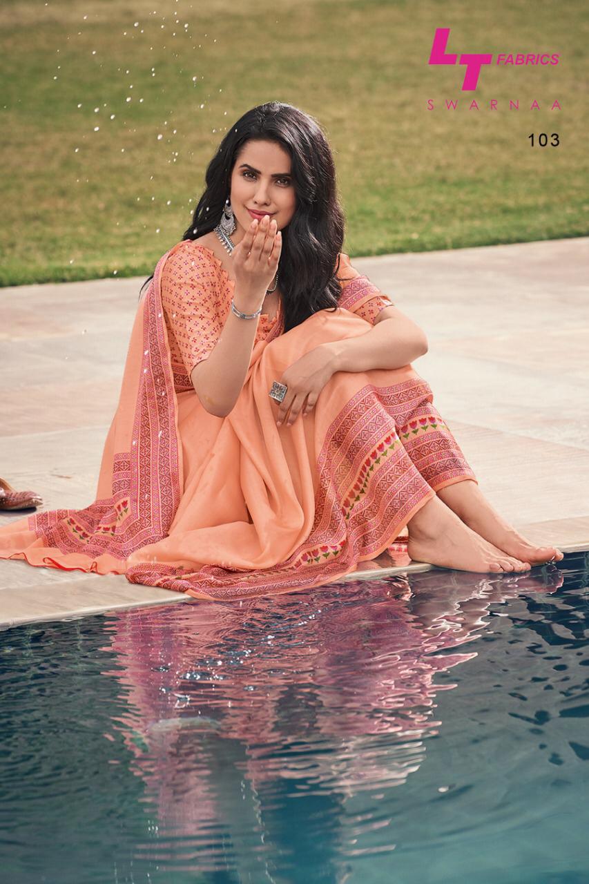 L T Fashion Swarnaa Explore Latest Tusser Silk Sarees Collection