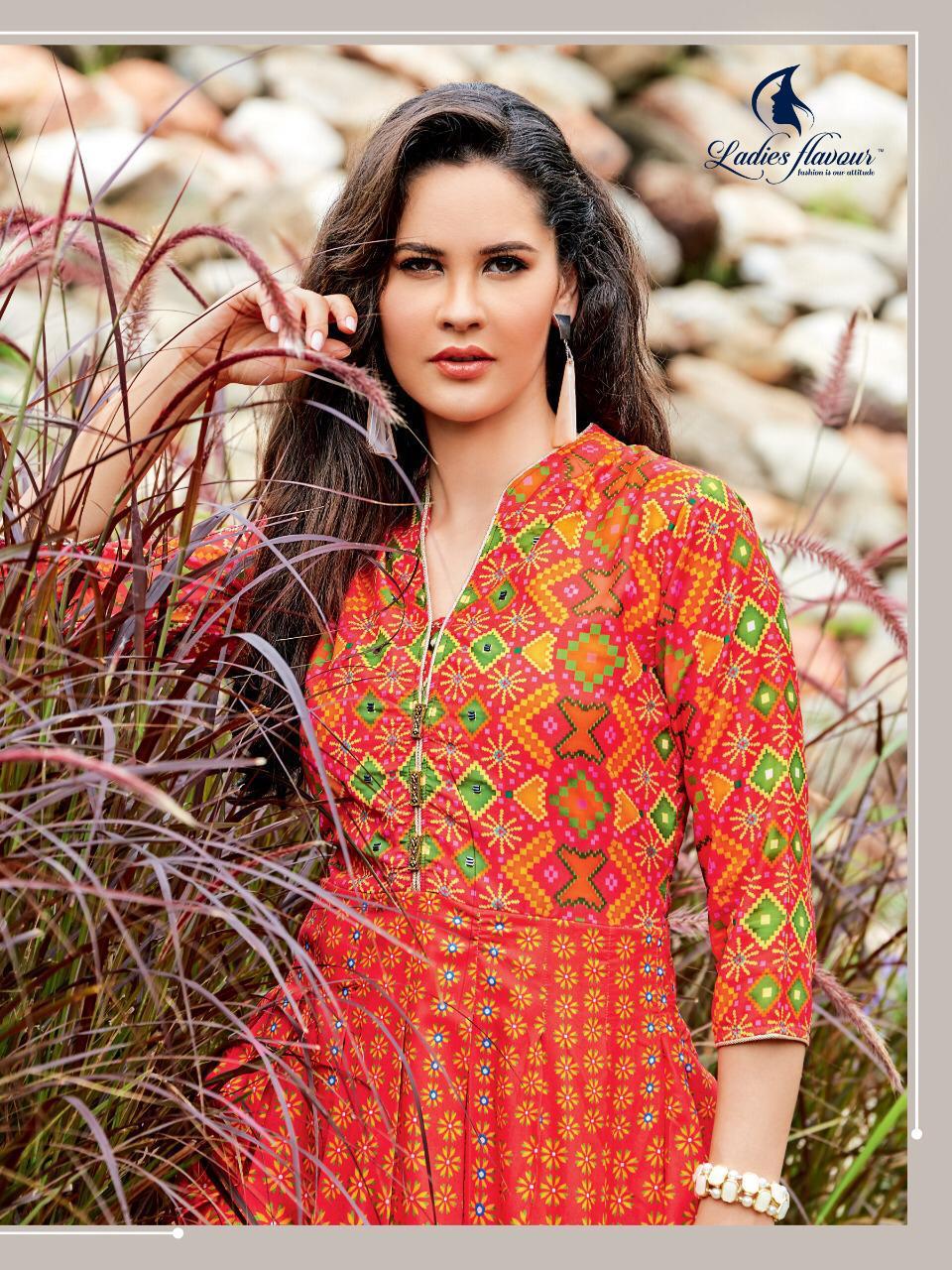 Ladies Flavour Rangreza Long Gown Style Kurtis Latest Collection Online Shop
