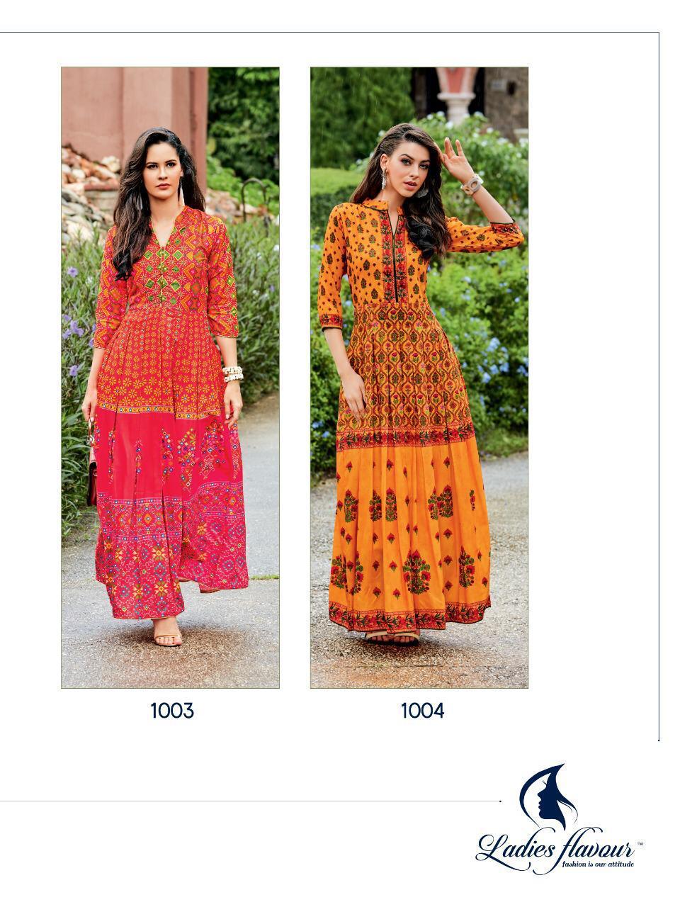 Ladies Flavour Rangreza Long Gown Style Kurtis Latest Collection Online Shop