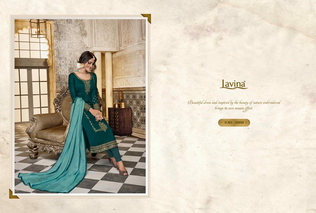 Lavina Vol 88 Satin Georgette Embroidered Ladies Suits Clothing Store