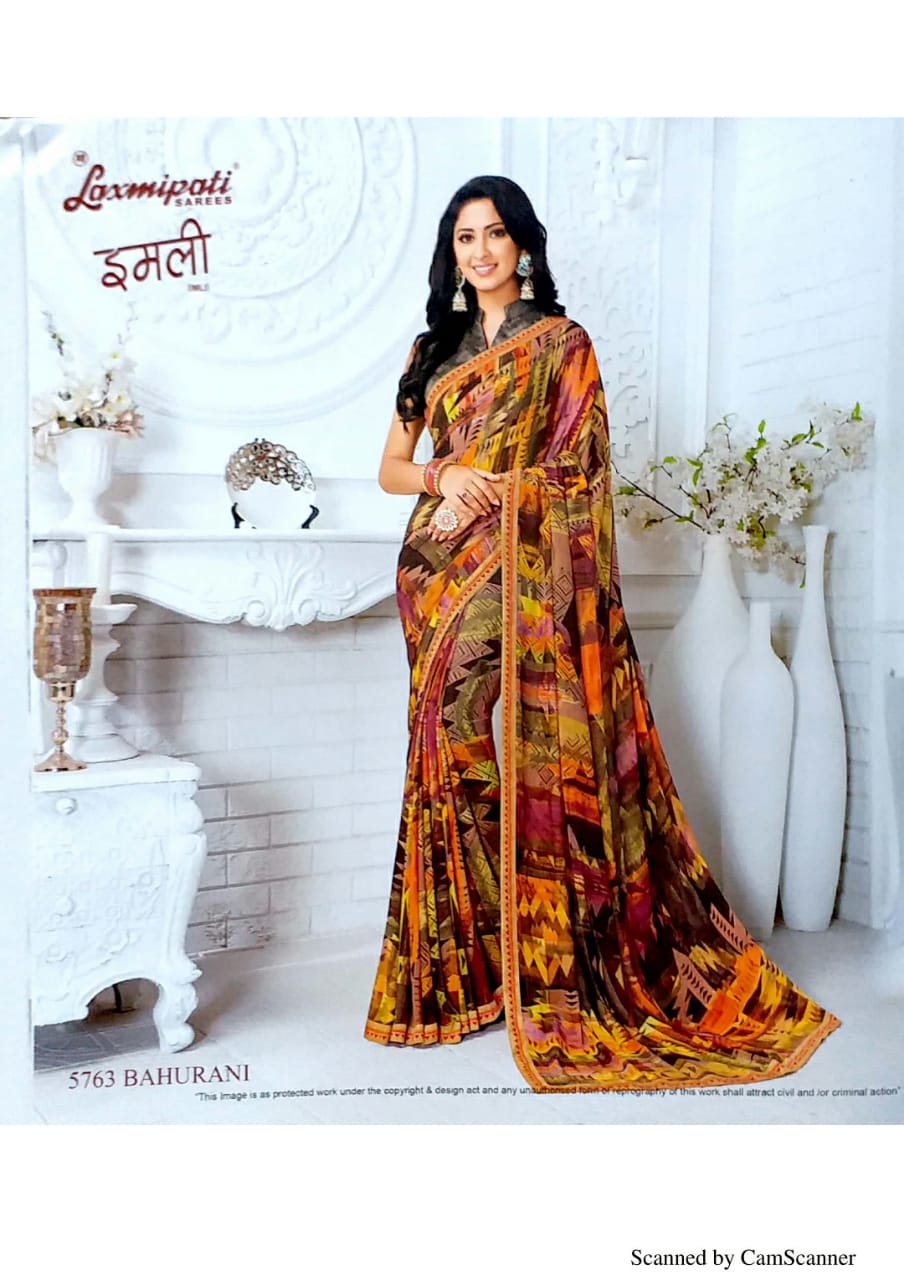 Laxmipati Present Imli Latest Designer Georgette Saree Online Shopping