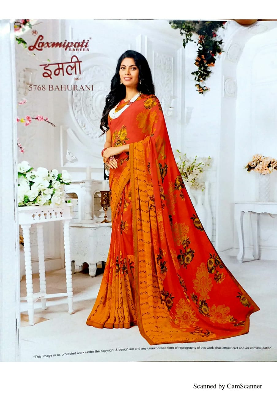 Laxmipati Present Imli Latest Designer Georgette Saree Online Shopping