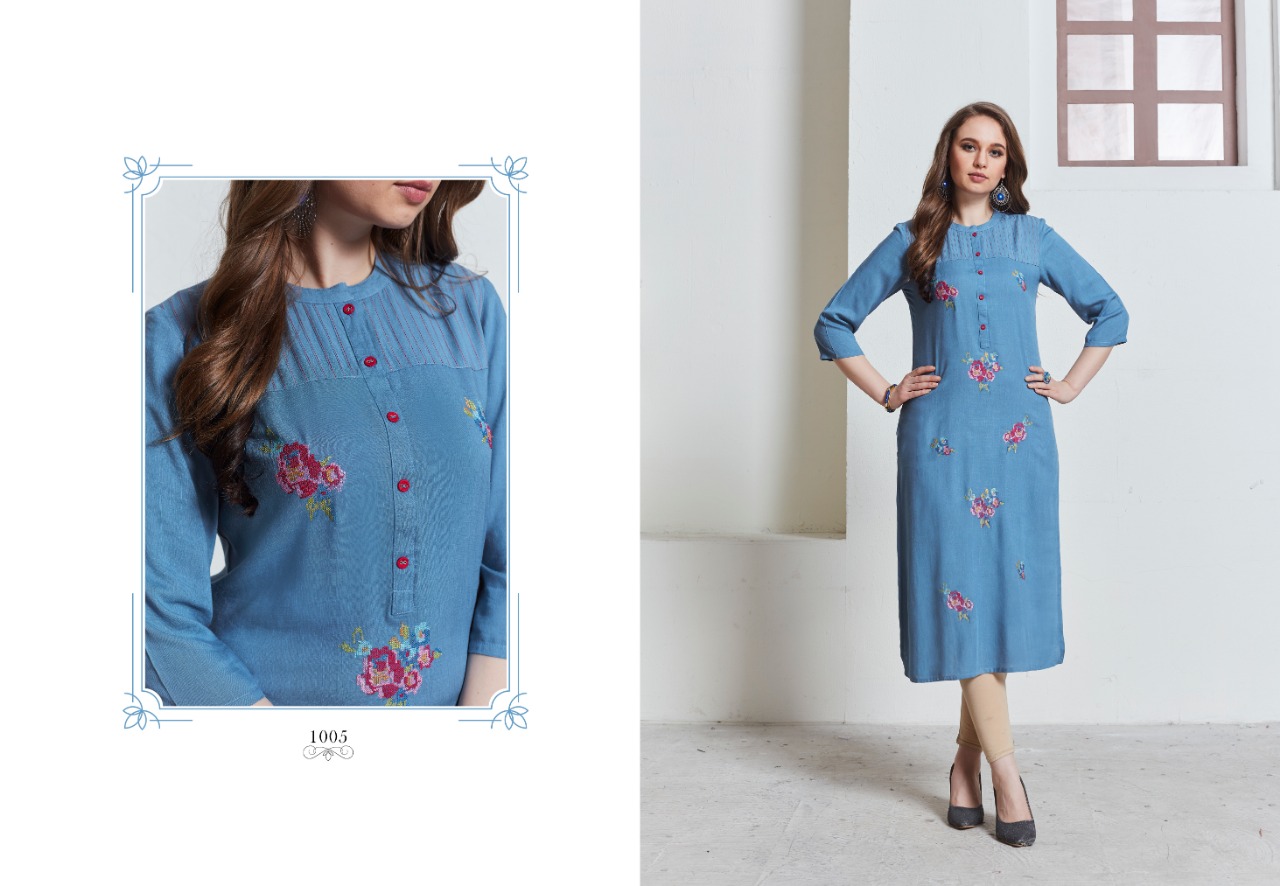 Lt Nitya Aashi Regular Wear Fancy Kurti Catlog Trader In Surat Market