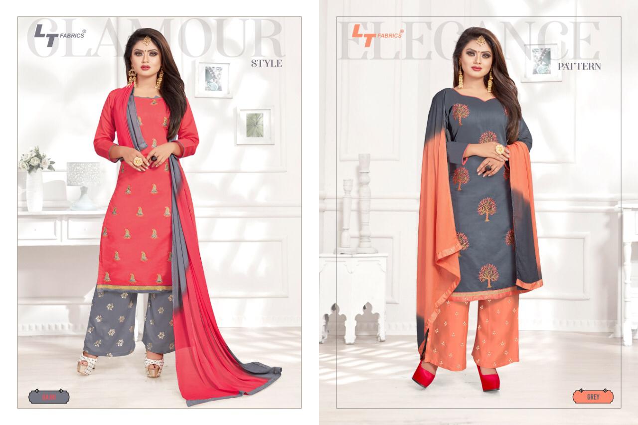 Lt Nitya Bombay Plazo Vol 1 Chanderi Dress Materials Catalog