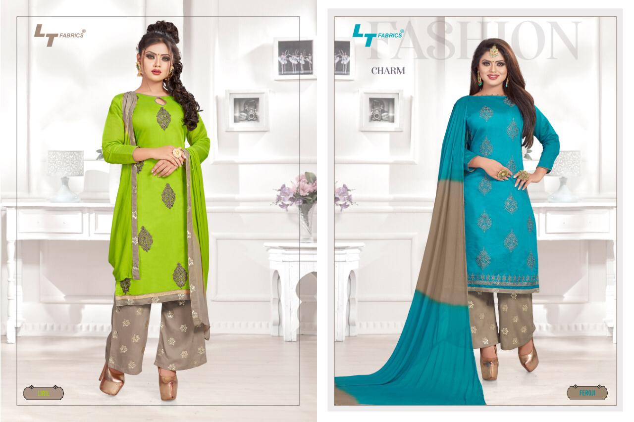 Lt Nitya Bombay Plazo Vol 1 Chanderi Dress Materials Catalog
