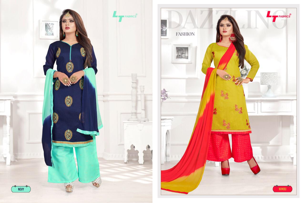Lt Nitya Bombay Plazo Vol 1 Chanderi Dress Materials Catalog