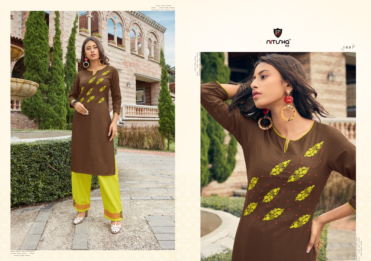 Nitisha Nx Launch Nitisha Plazo Soft Cotton Daily Wear Kurti Online Shopping