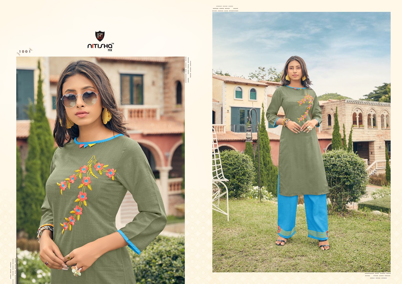 Nitisha Nx Launch Nitisha Plazo Soft Cotton Daily Wear Kurti Online Shopping