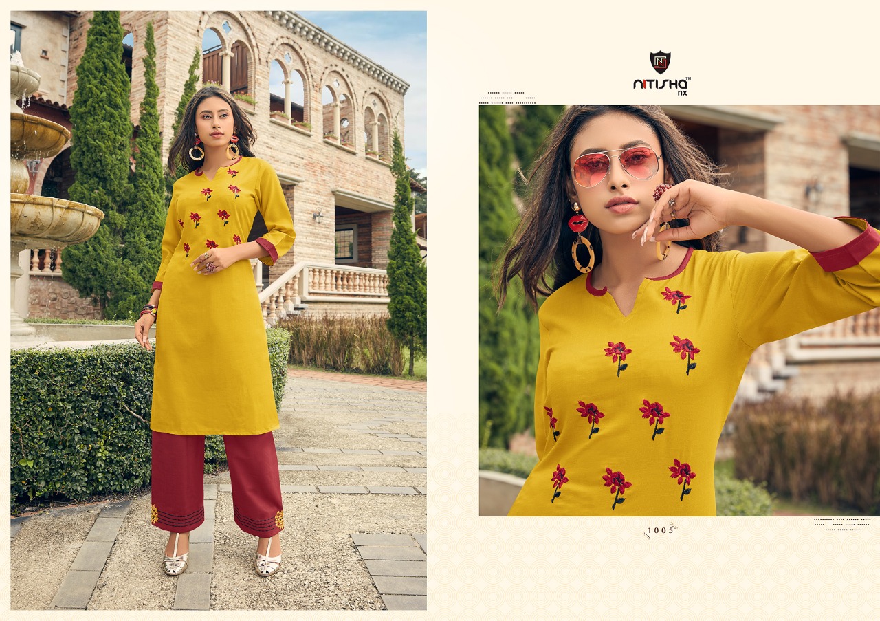 Nitisha Nx Launch Nitisha Plazo Soft Cotton Daily Wear Kurti Online Shopping