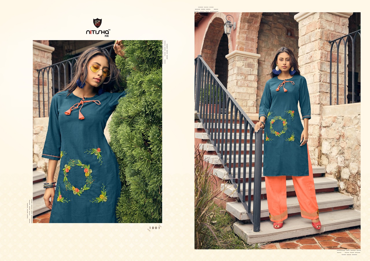 Nitisha Nx Launch Nitisha Plazo Soft Cotton Daily Wear Kurti Online Shopping