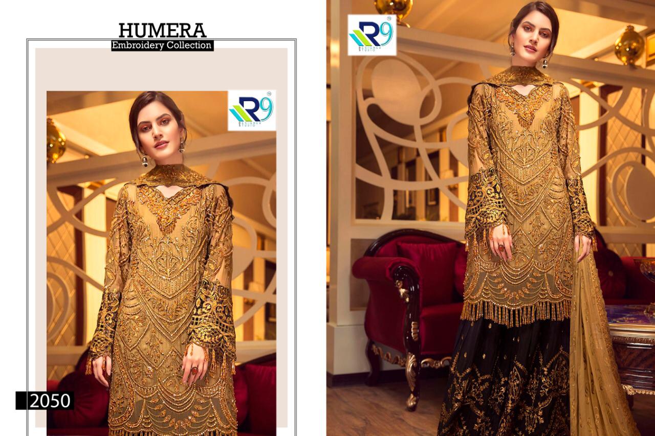R9 Present Humera Georgette With Heavy Embroidery Work Designer Salwar Suit