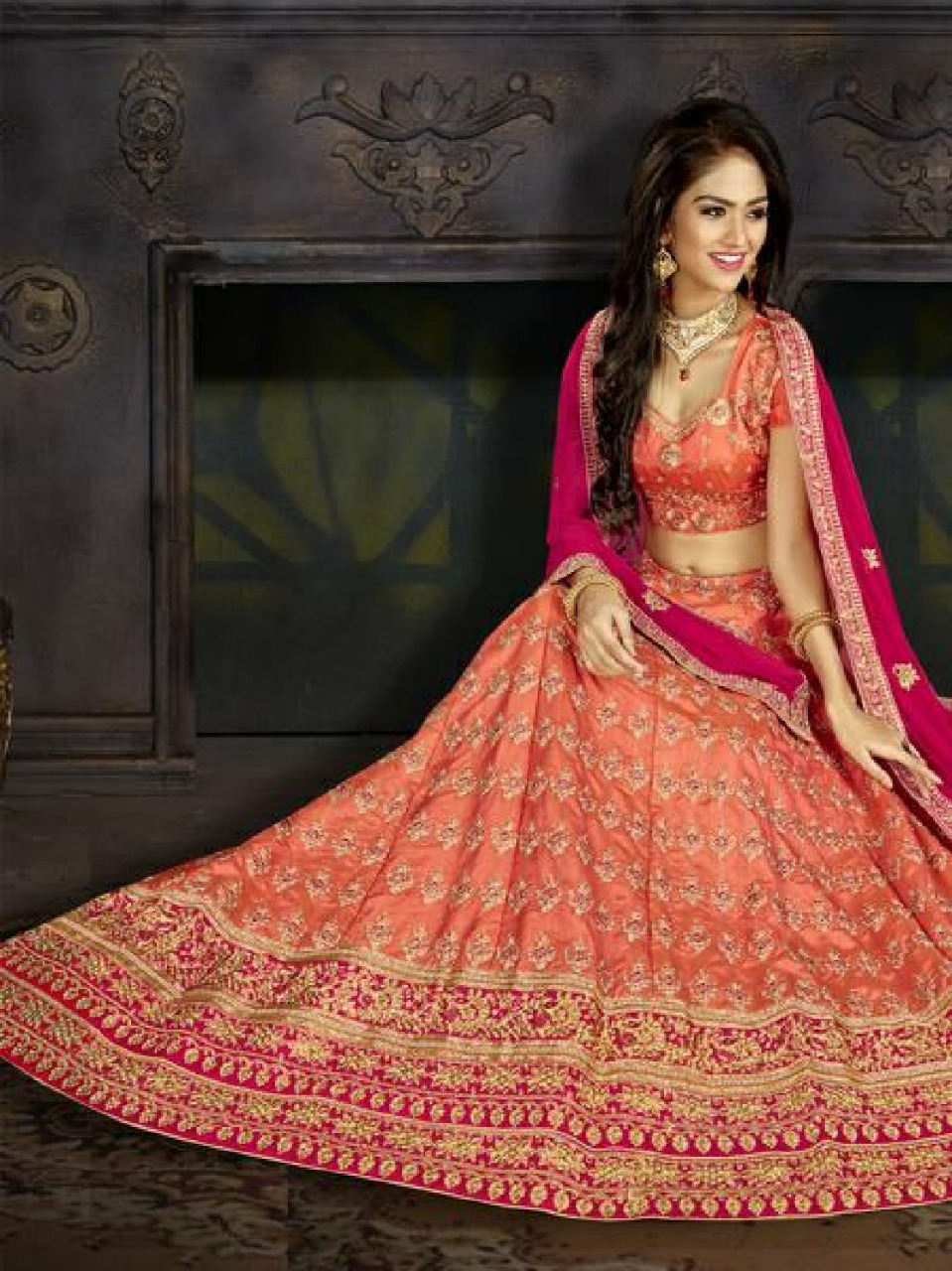 Riddhoo Nazneen Silk Traditional Wear Lehenga Online Shopping In Surat