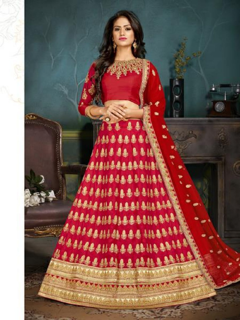 Riddhoo Nazneen Silk Traditional Wear Lehenga Online Shopping In Surat