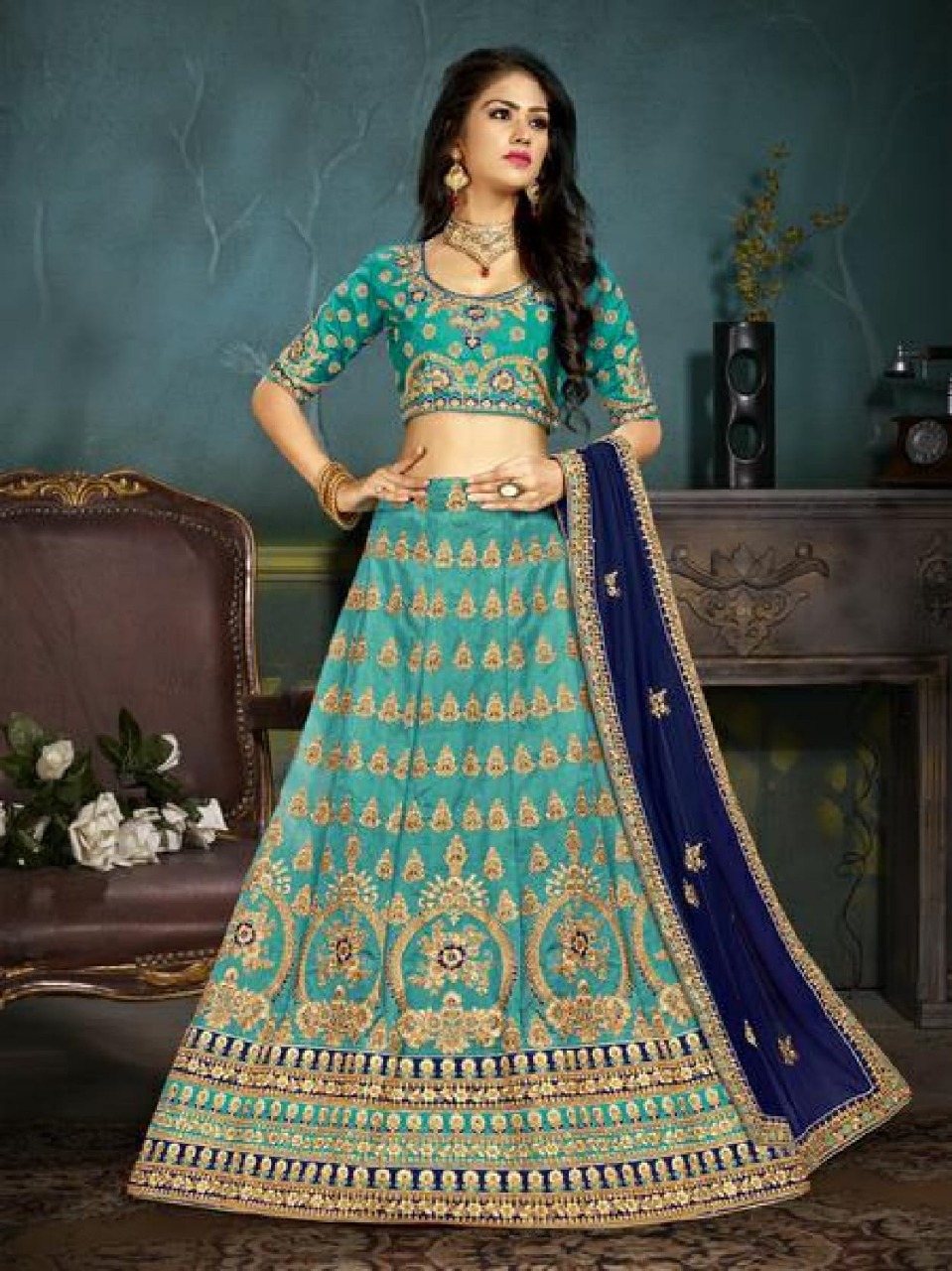 Riddhoo Nazneen Silk Traditional Wear Lehenga Online Shopping In Surat