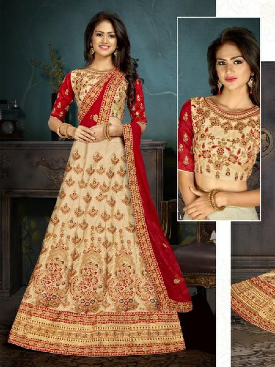 Riddhoo Nazneen Silk Traditional Wear Lehenga Online Shopping In Surat