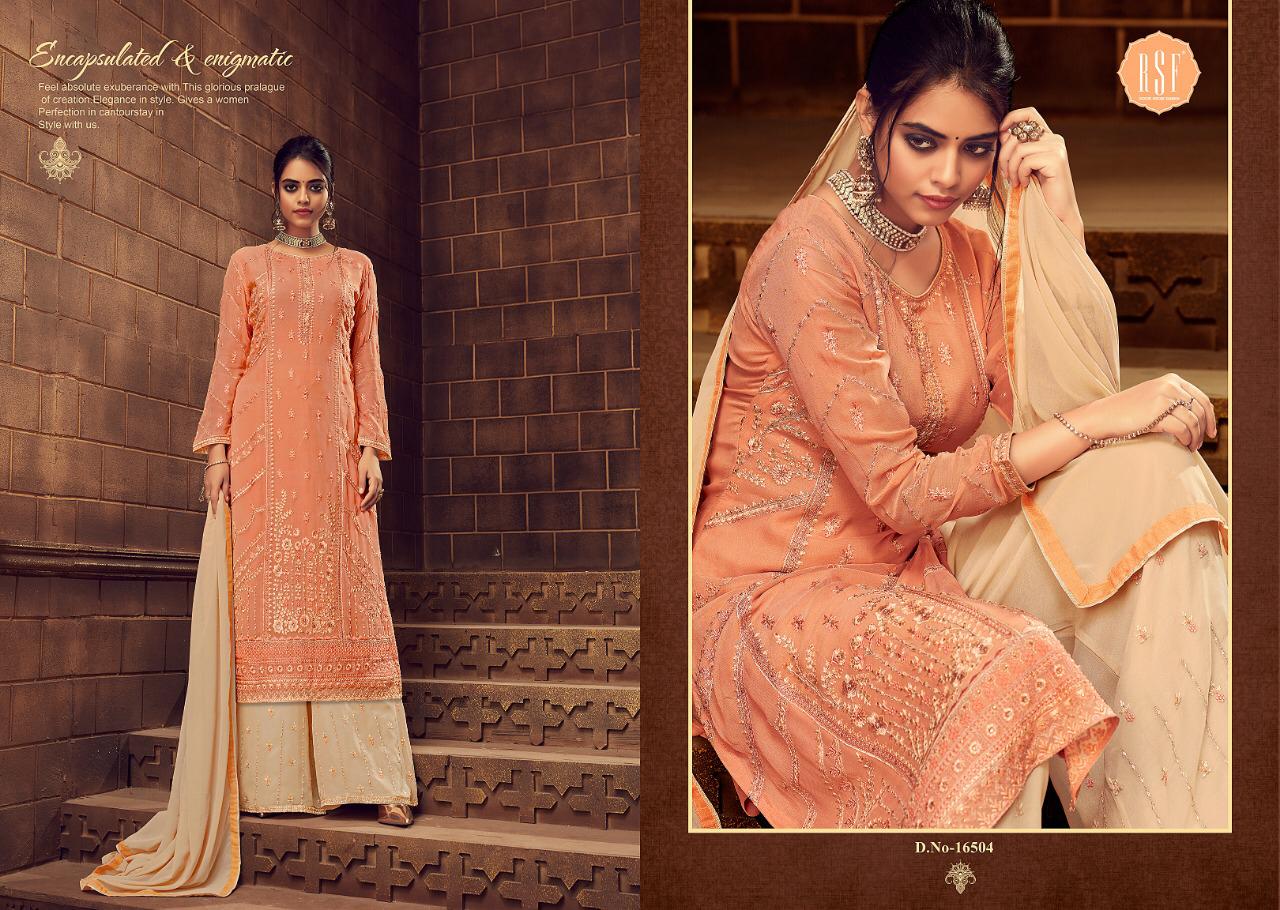 Rsf Presenting Marina Pure Georgette Long Designer Suit Trader In Surat Market