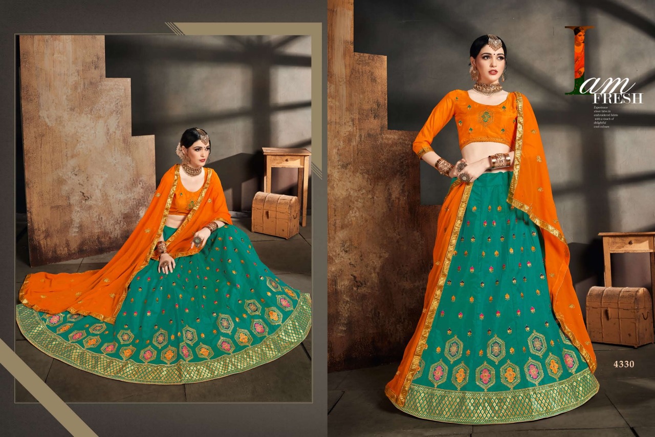Sanskar Style Alisha Fancy Lehenga Wholesalers In Surat Textile Market