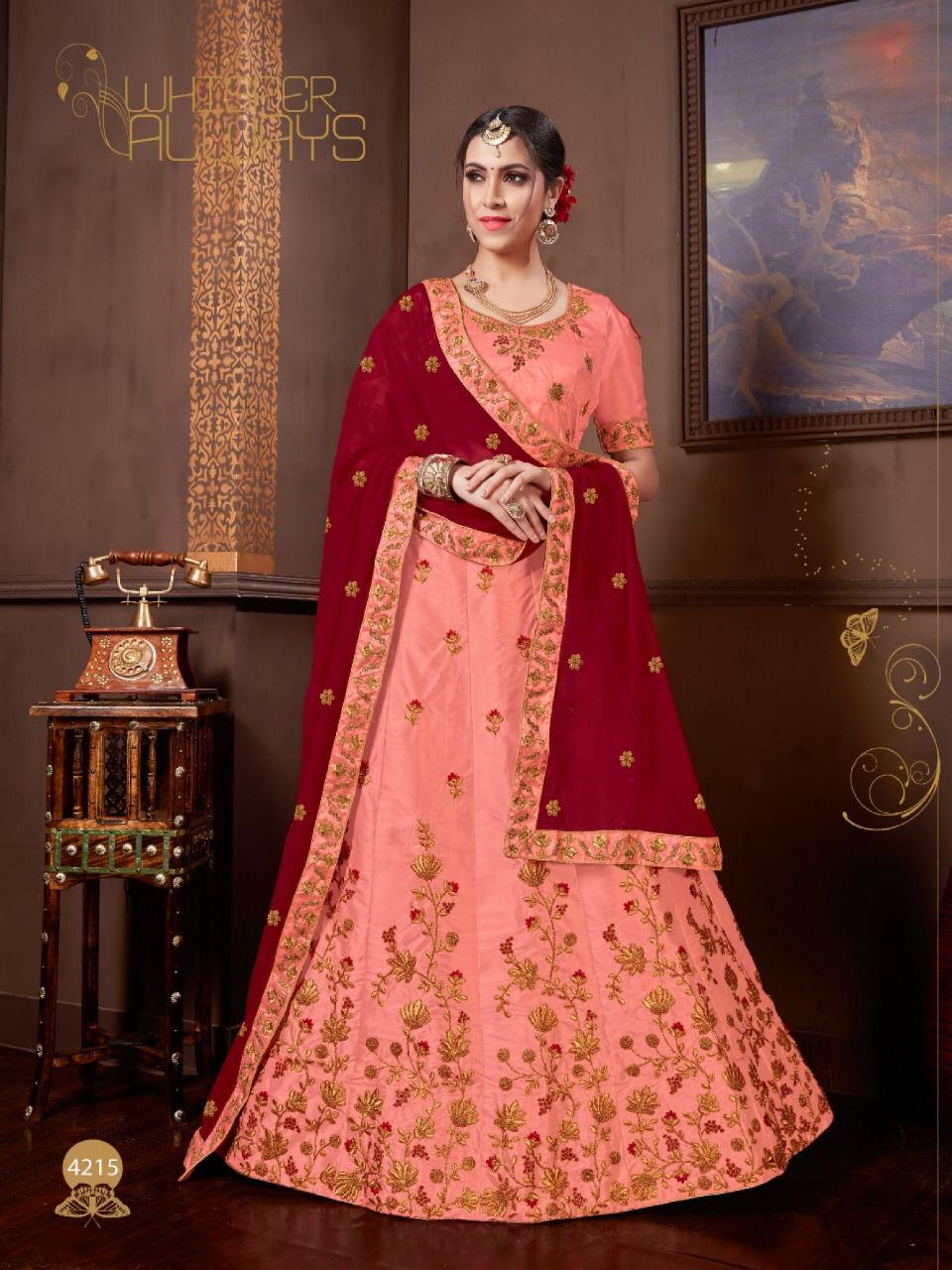 Sanskar Style Olive Embroidered Work Fancy Lehanga Catalog