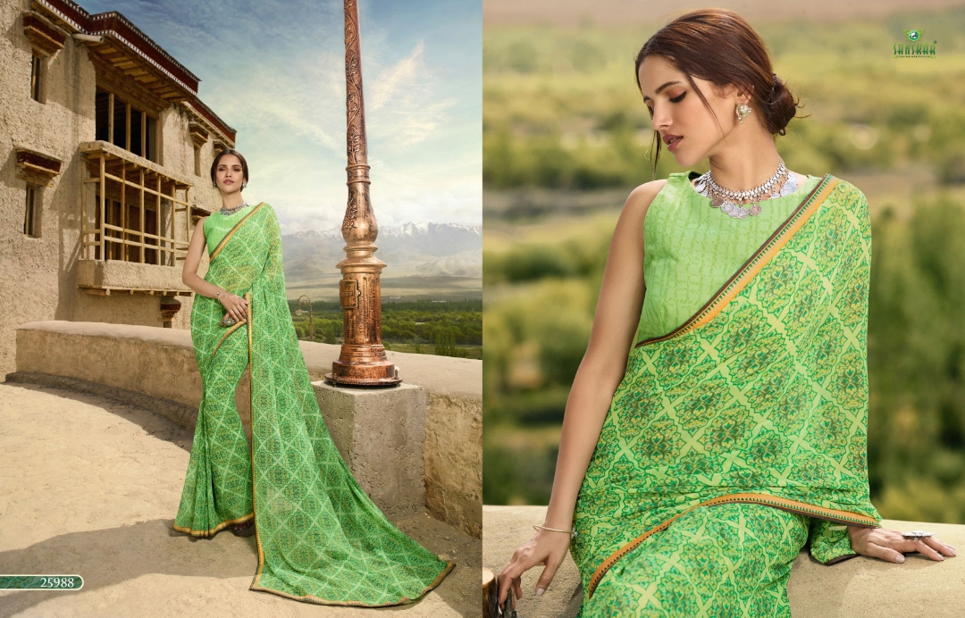 Sanskar Tex Print Suhane Pal Vol 19 Georgette Formal Wear Saree Trader