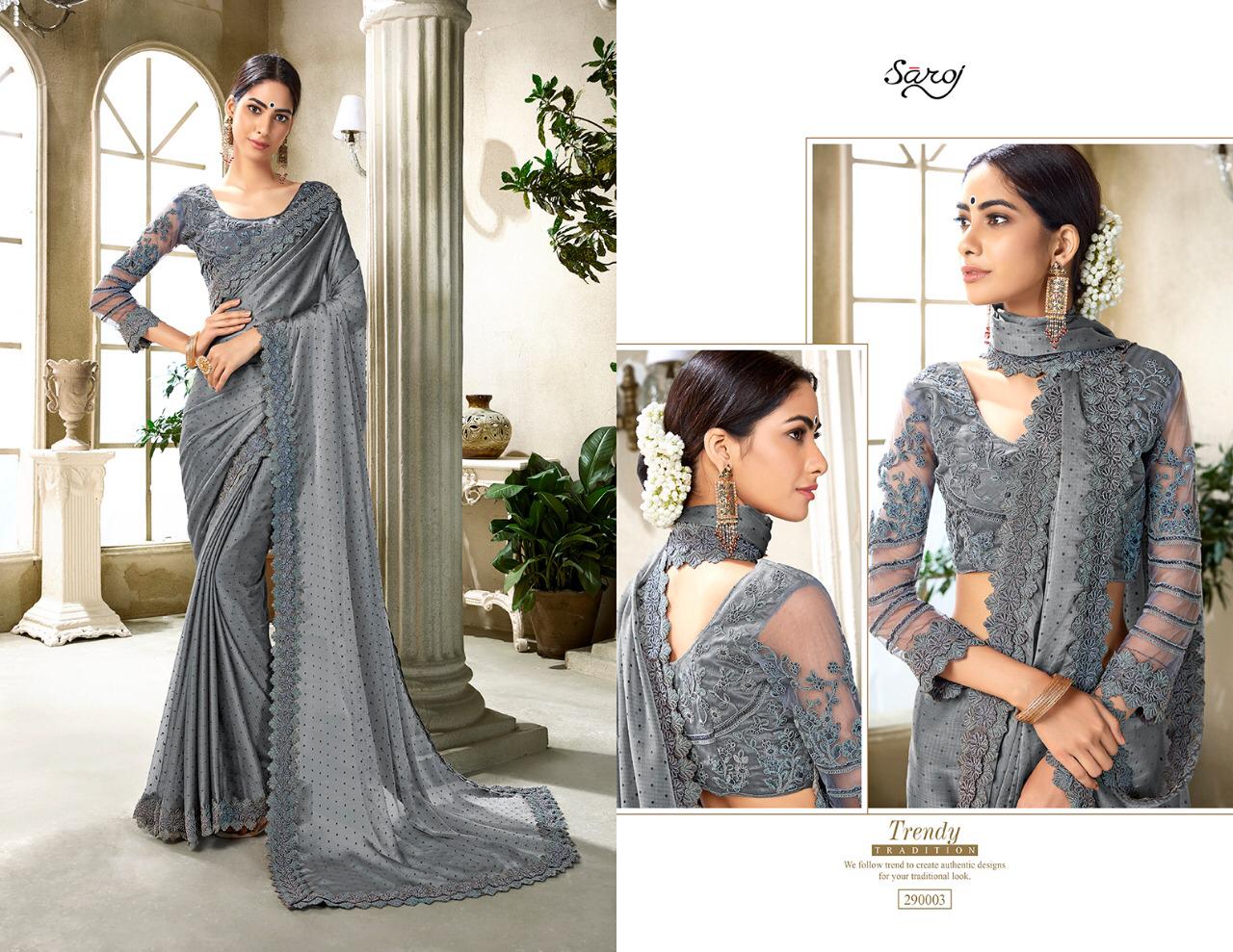 Saroj Present Aarzoo Chiffon Good Looking Saree Online Shopping