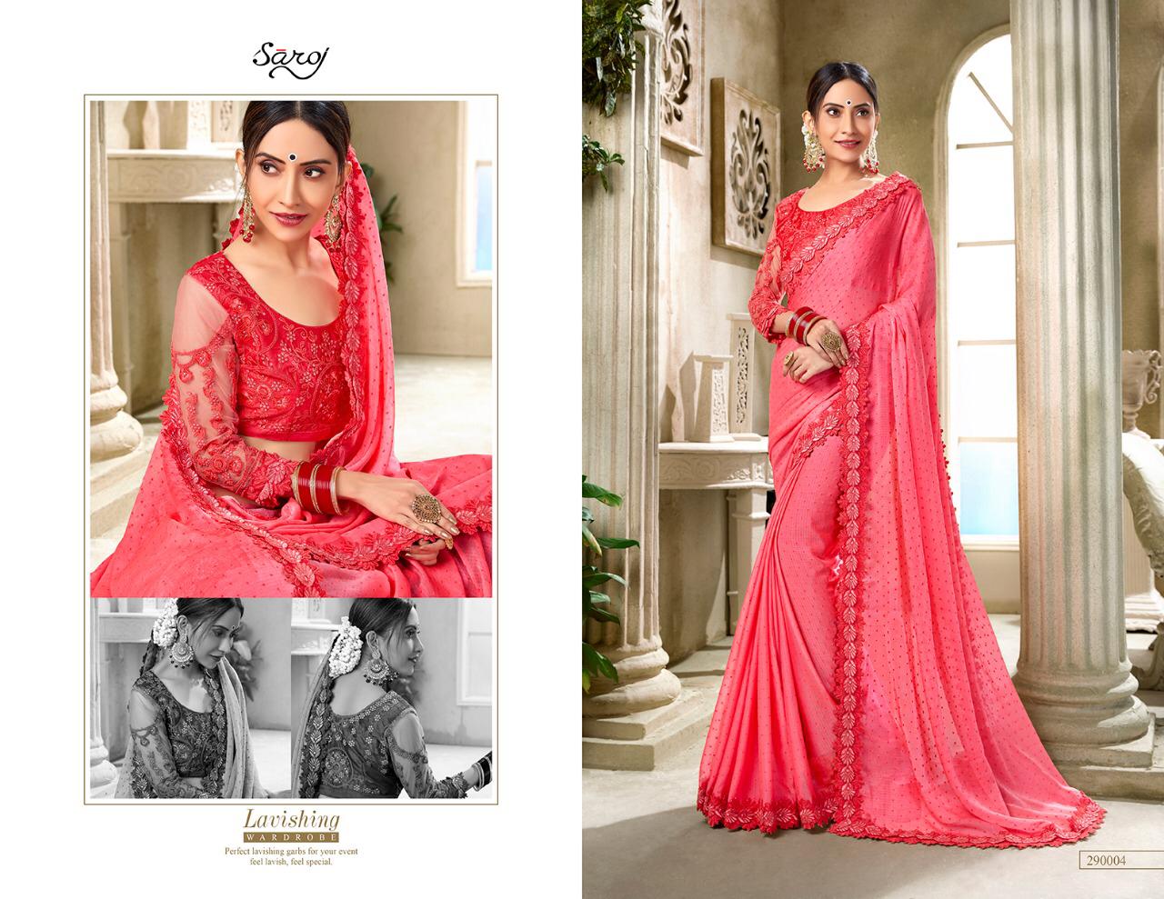 Saroj Present Aarzoo Chiffon Good Looking Saree Online Shopping