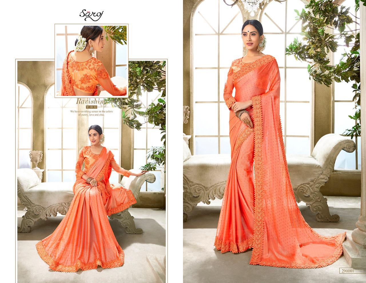 Saroj Present Aarzoo Chiffon Good Looking Saree Online Shopping