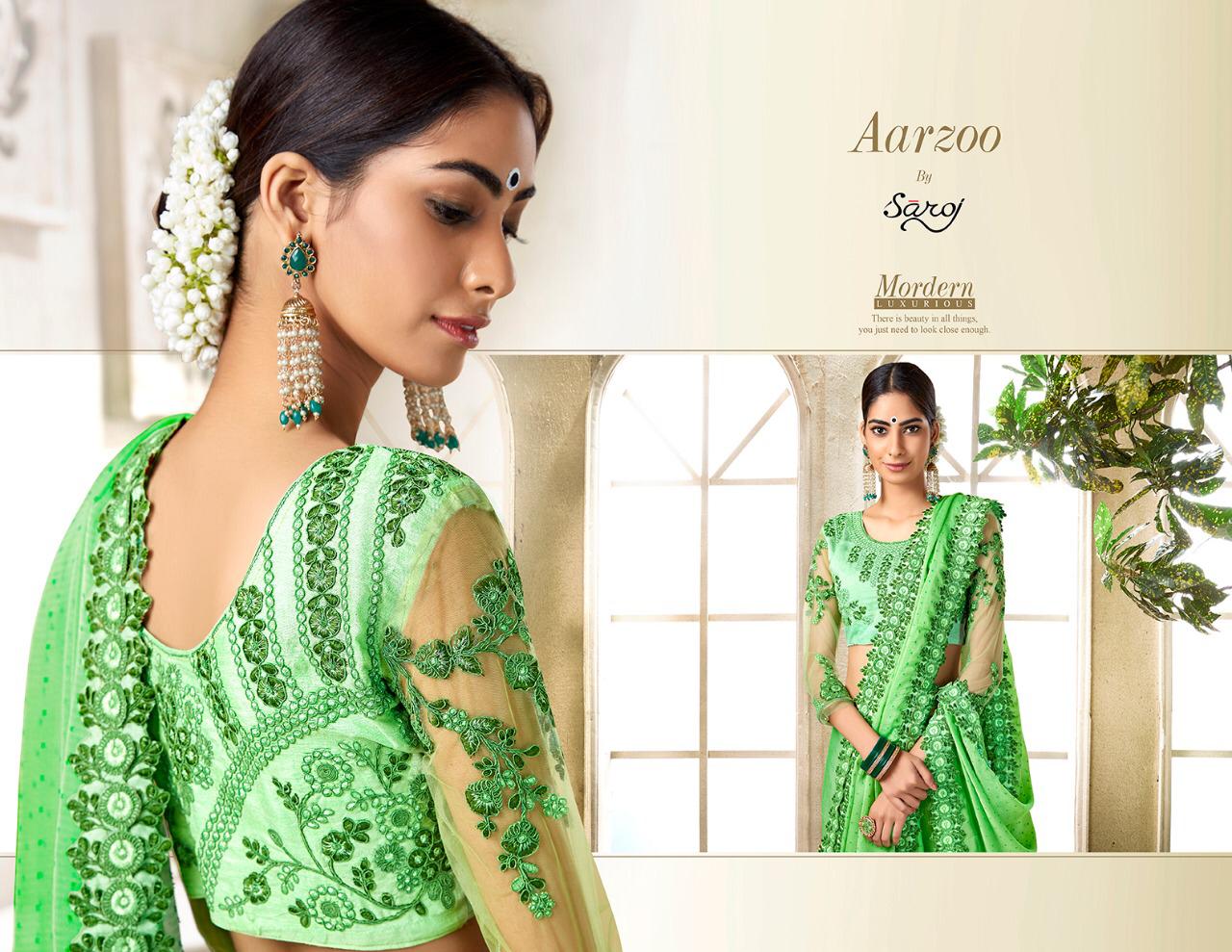 Saroj Present Aarzoo Chiffon Good Looking Saree Online Shopping