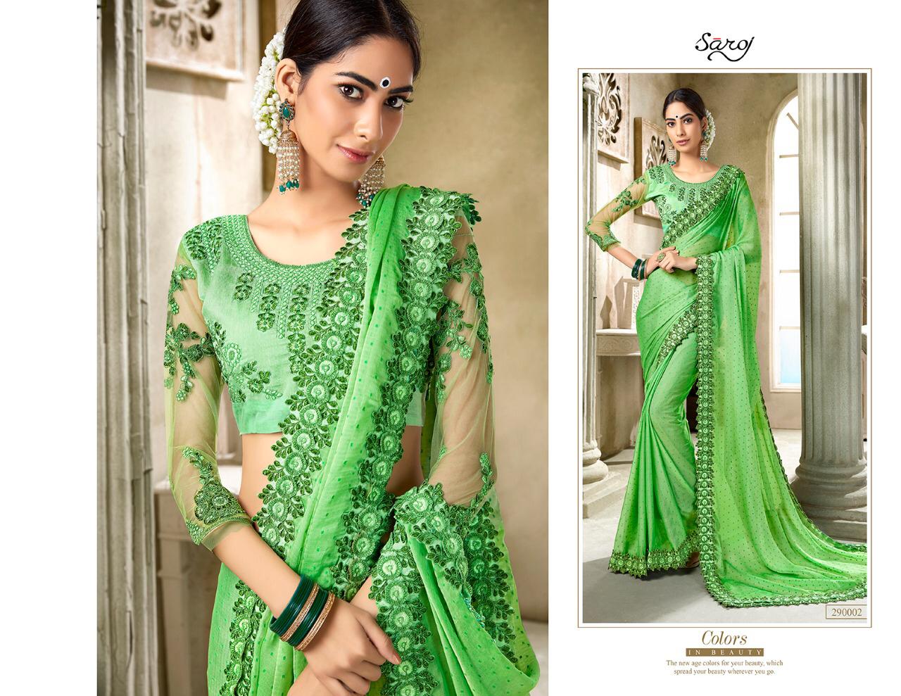Saroj Present Aarzoo Chiffon Good Looking Saree Online Shopping