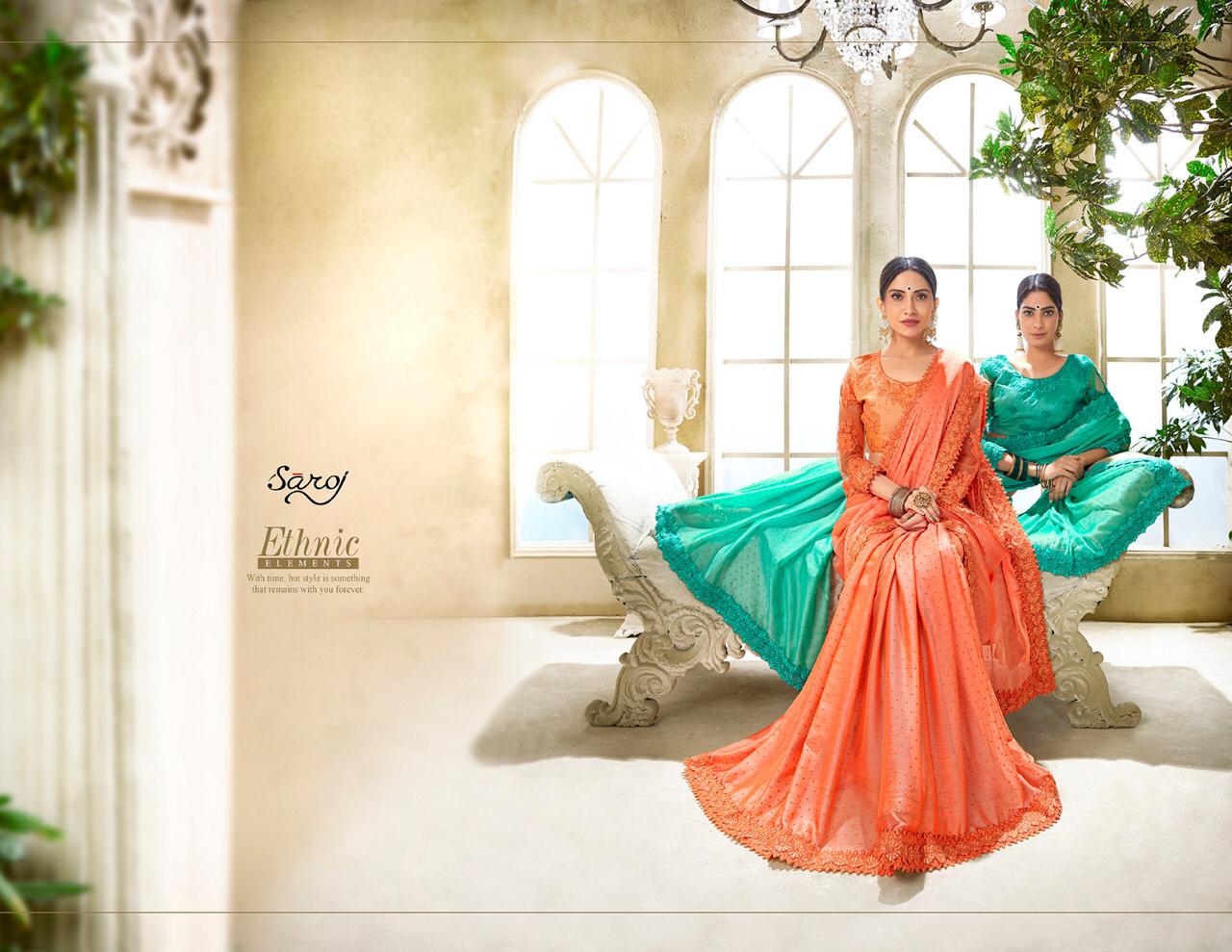 Saroj Present Aarzoo Chiffon Good Looking Saree Online Shopping