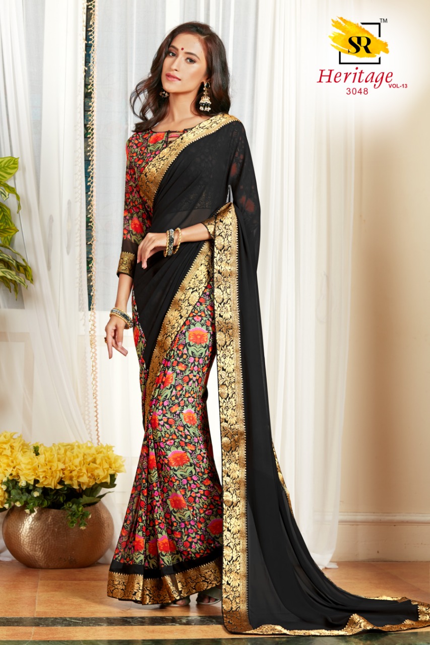 Sr Present Heritage Vol 13 Weightless Printed Casual Wear Saree Concept