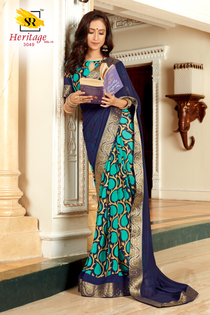 Sr Present Heritage Vol 13 Weightless Printed Casual Wear Saree Concept