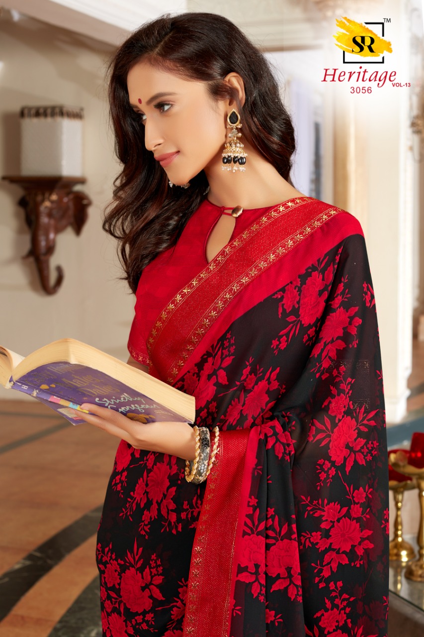 Sr Present Heritage Vol 13 Weightless Printed Casual Wear Saree Concept