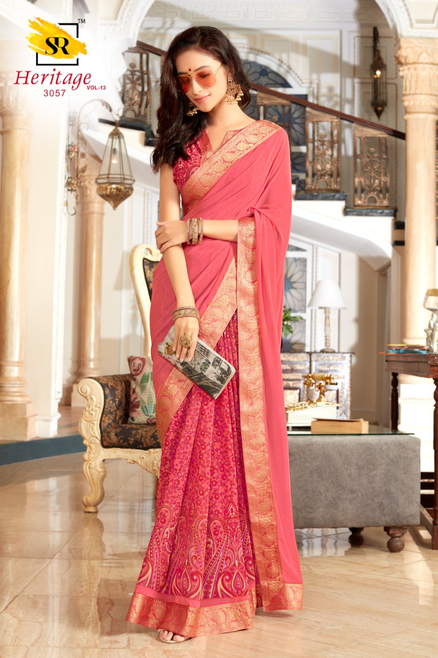 Sr Present Heritage Vol 13 Weightless Printed Casual Wear Saree Concept