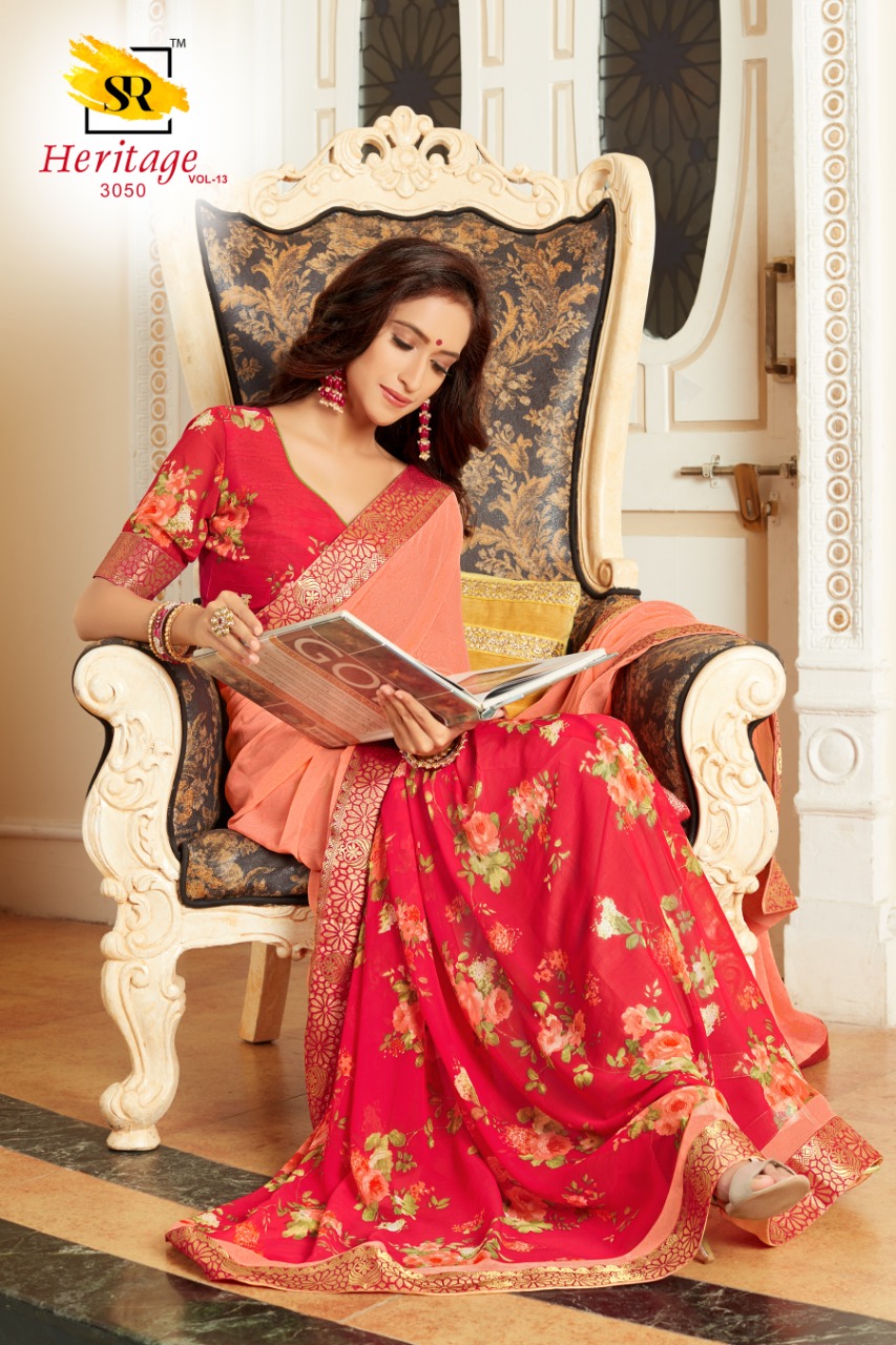 Sr Present Heritage Vol 13 Weightless Printed Casual Wear Saree Concept