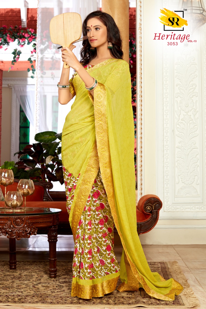 Sr Present Heritage Vol 13 Weightless Printed Casual Wear Saree Concept