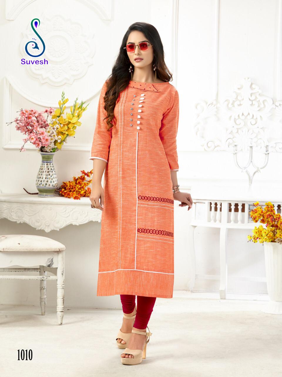 Suvesh Launch Rose Vol 2 Cotton Regular Wear Kurti Trader In Surat Market