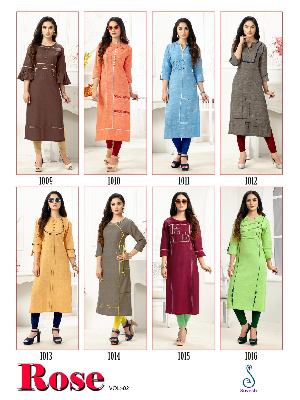 Suvesh Launch Rose Vol 2 Cotton Regular Wear Kurti Trader In Surat Market