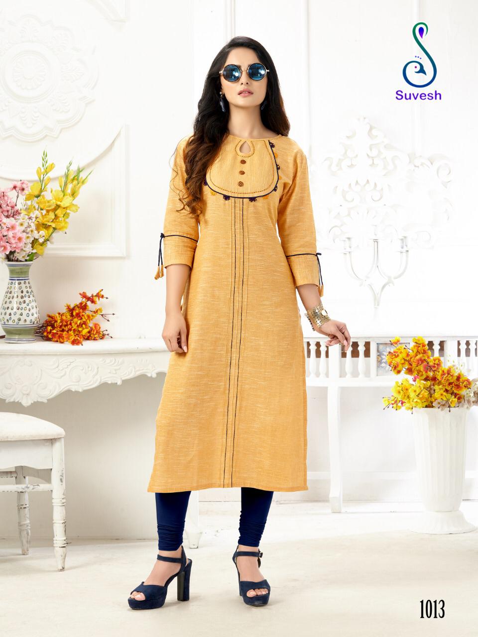 Suvesh Launch Rose Vol 2 Cotton Regular Wear Kurti Trader In Surat Market