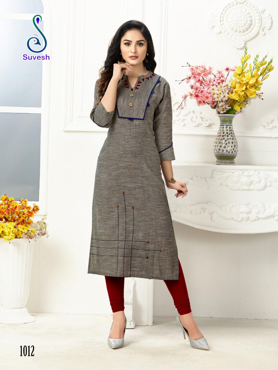 Suvesh Launch Rose Vol 2 Cotton Regular Wear Kurti Trader In Surat Market