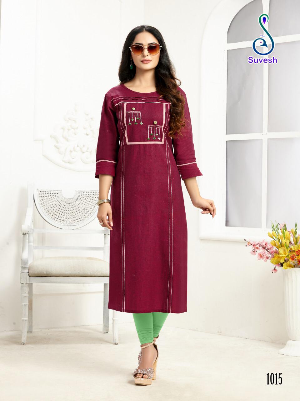 Suvesh Launch Rose Vol 2 Cotton Regular Wear Kurti Trader In Surat Market