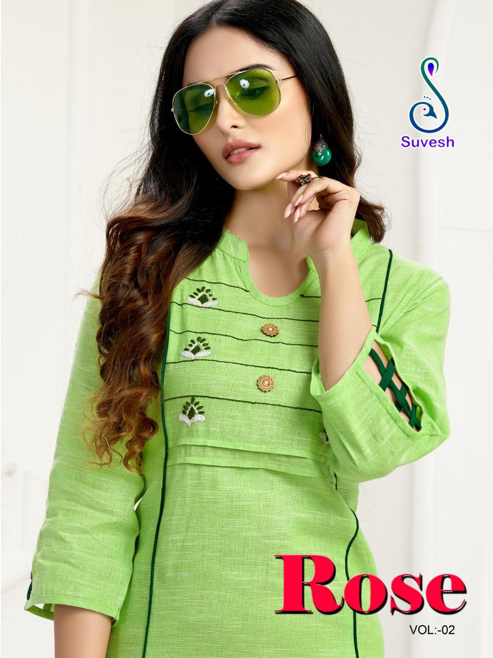 Suvesh Launch Rose Vol 2 Cotton Regular Wear Kurti Trader In Surat Market