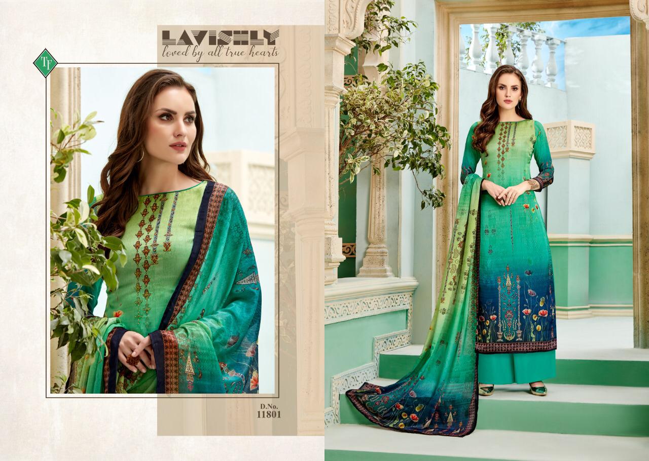 Tanishk Fashion Present Fusion Satin Georgette With Handwork Suit Catlog