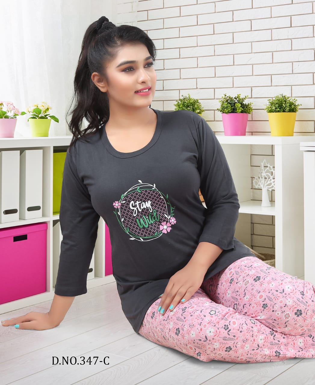 Trendy 347 Hosiery Coton Night Suit Collection In Surat Market