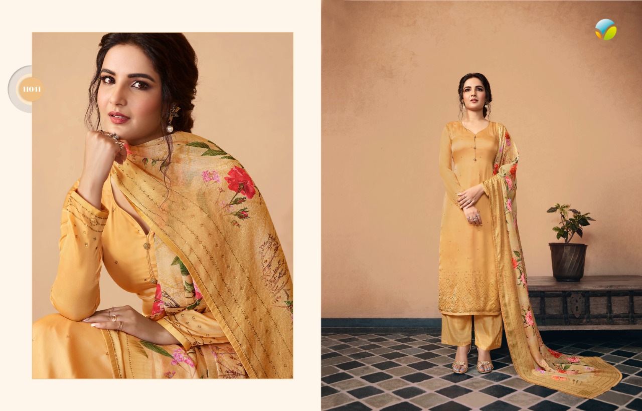Vinay Fashion Kaseesh Sunshine Satin Georgette Printed Salwar Suit Exporter