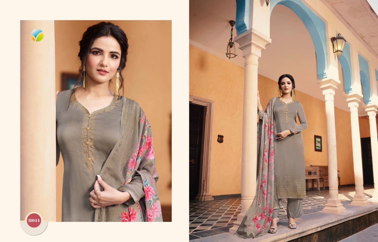 Vinay Fashion Kaseesh Sunshine Satin Georgette Printed Salwar Suit Exporter